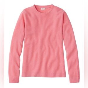 LL Bean Classic Cashmere Pink Sweater Size Large